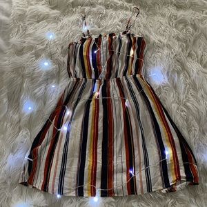 Multicolor Striped Casual Dress